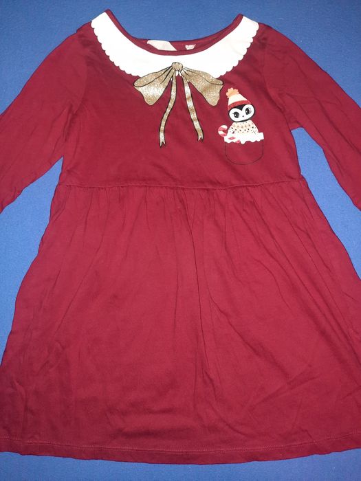 Новогодний реглан свитер платье на 5-6лет