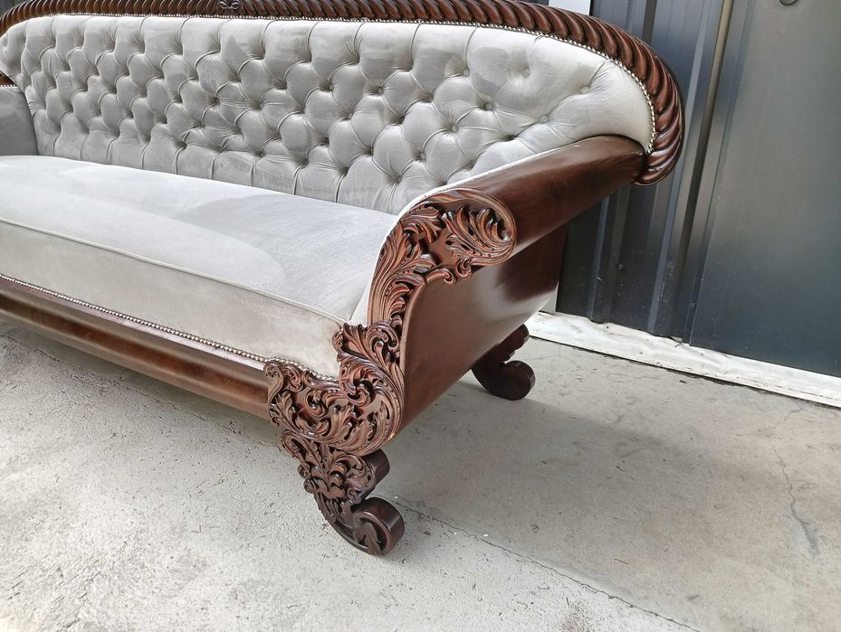 Kanapa sofa Biedermeier antyk po renowacji