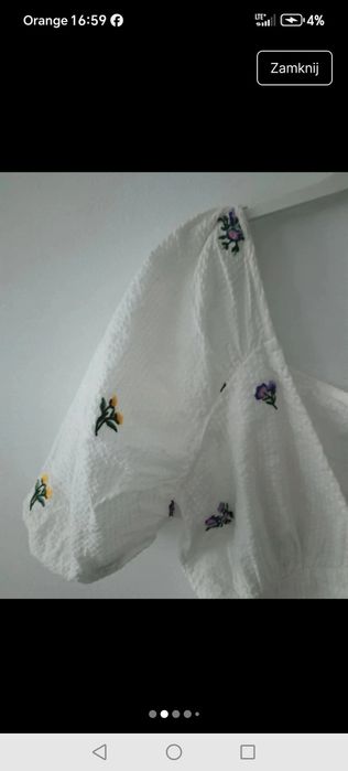 Cropp top z odkrytymi ramionami bluzka krótka 100%bawełny