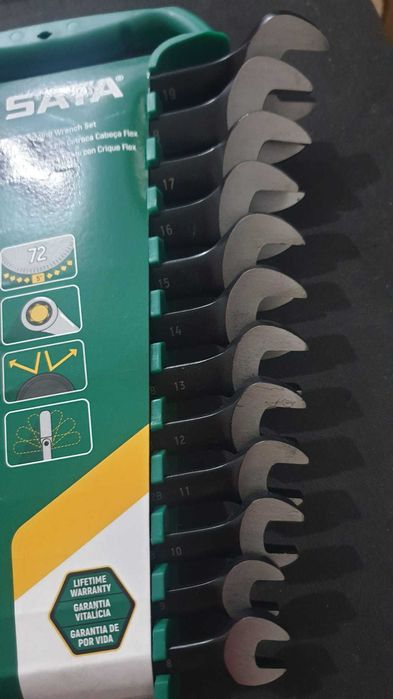 Conjunto 12 chaves Boca/Luneta com cabeça flexível - Black Edition