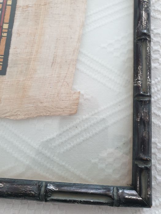 Quadro com papiro em moldura