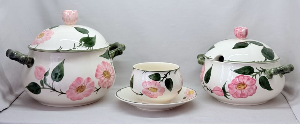 Фарфоровые супницы террены фирмы Villeroy Boch серии Rusticana Wild Rose Burgenland Basket производство Германия