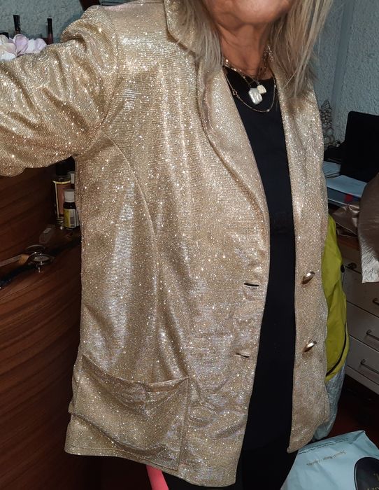 Blazer brilho dourado NOVO
