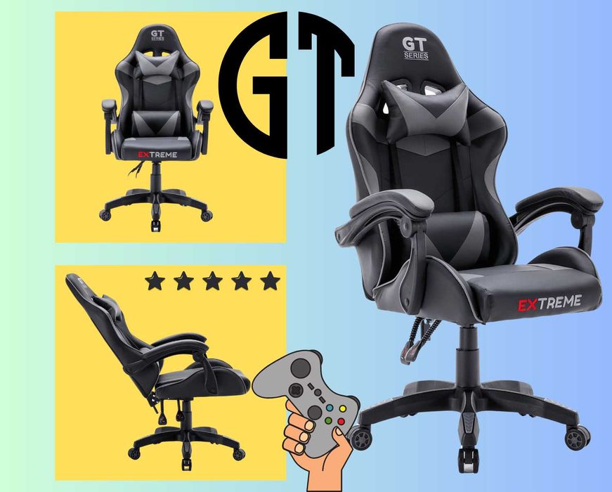 Fotel Gamingowy do komputera Extreme GT Grey
