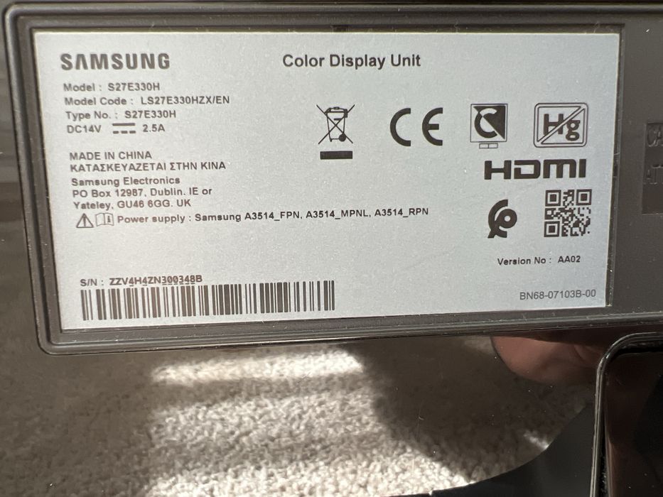 Monitor Samsung 27’