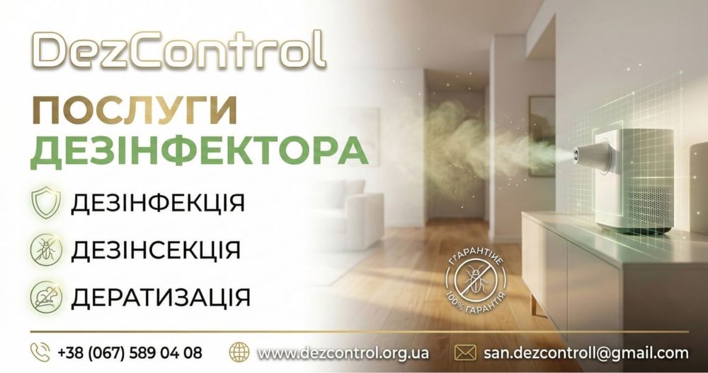 Комплексна обробка приміщень від шкідників — Працюємо офіційно