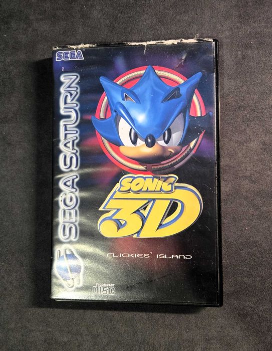 Sonic 3D Flickies' Island — Sega Saturn PAL, completo, manual PT