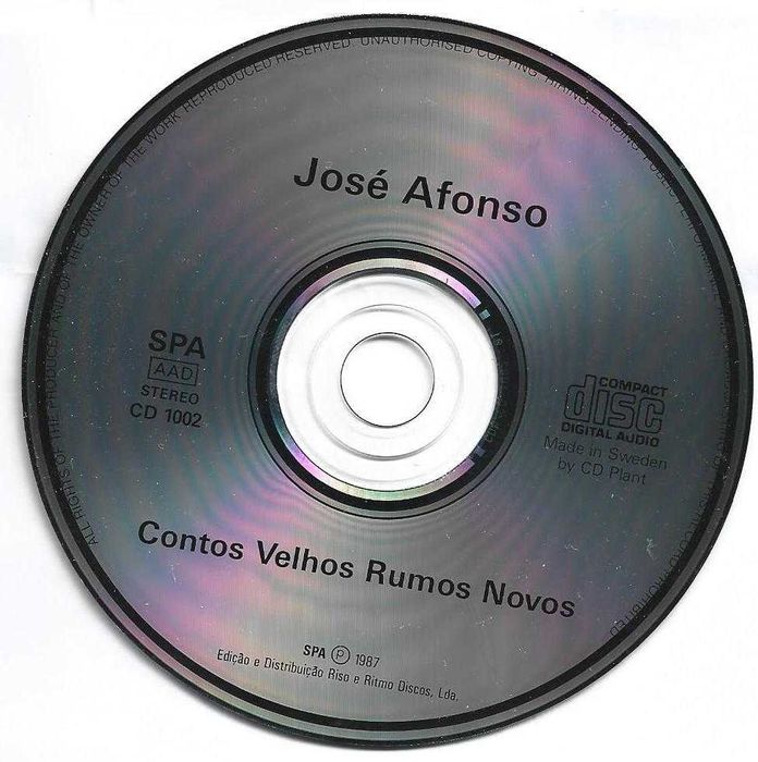José Afonso	- - - - -		Contos Velhos, Rumos Novos	- - - - -	CD