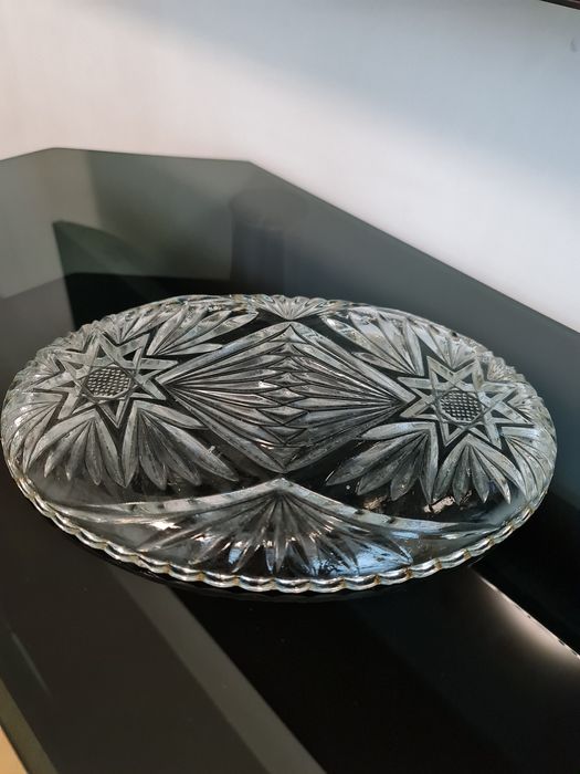 Поднос хрустальный