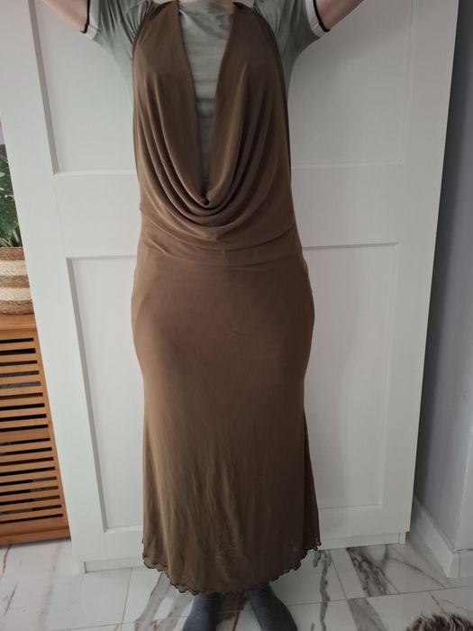 Wieczorowa sukienka khaki 40/42