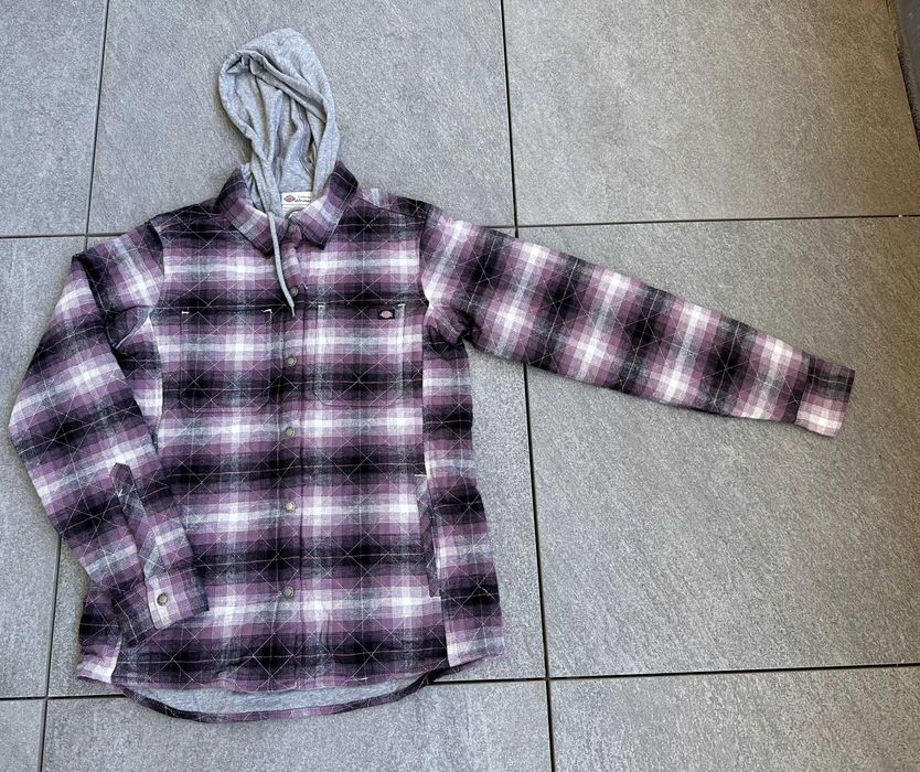 Kurtka flanelowa Dickies damska z kapturem krata r. M