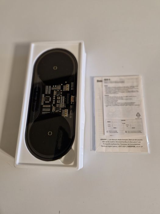 Бездротовий зарядний пристрій Baseus Digital LED Display 2-in-1