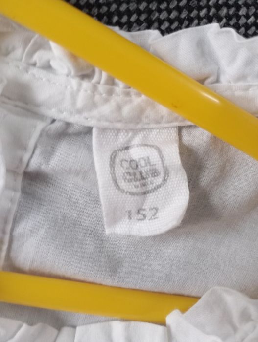 Biała bluzka z długim rękawem 152 (Smyk)