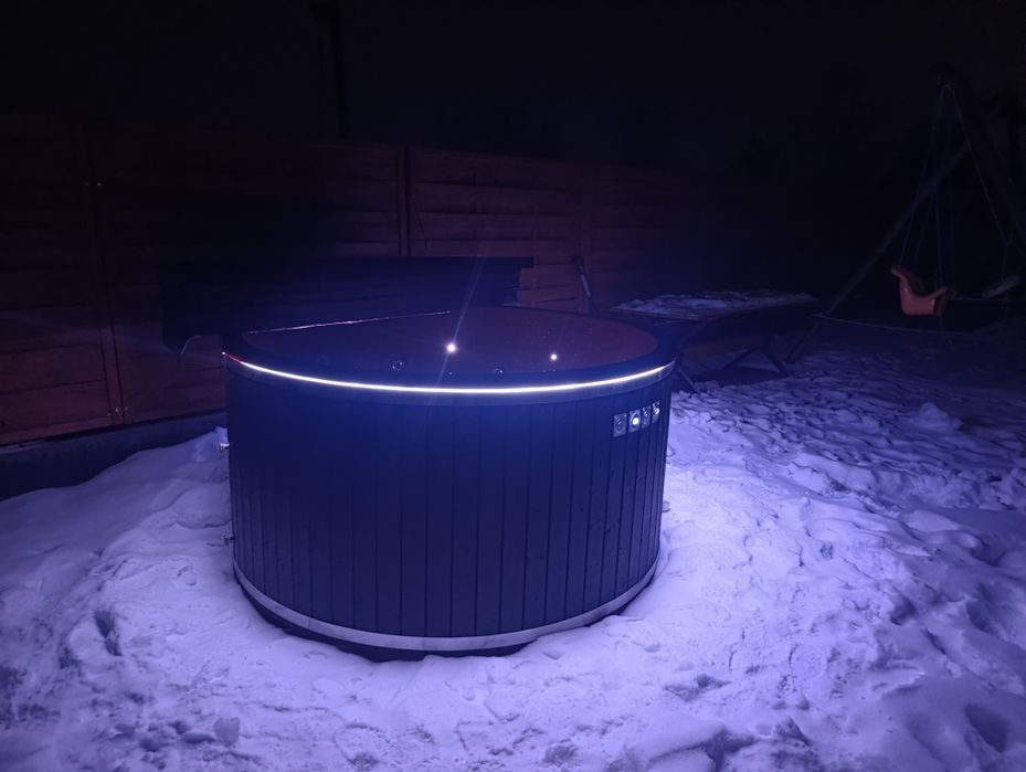 HotTub Balia Ogrodowa Bania Jacuzzi SPA PIEC XXL NOWA 200cm