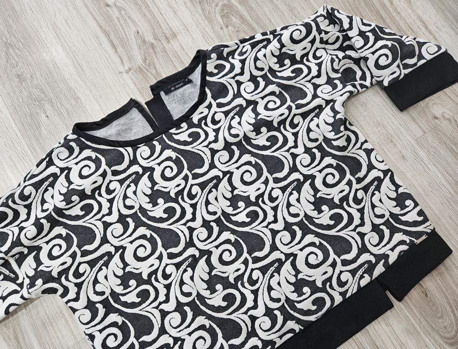 Czarno Biała bluzka grubsza Monnari l-xl 46 bawełna