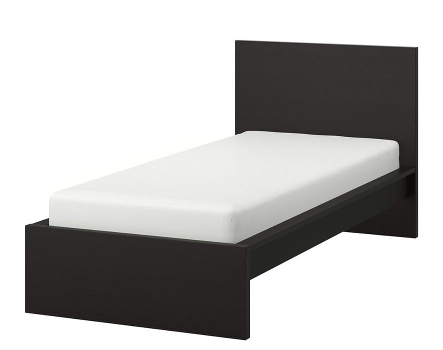 Cama IKEA Malm castanho escura 200x90