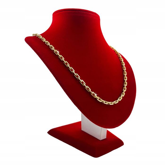Złoty Łańcuszek Męski Ankier 70 cm 4,5 mm Gruby Łańcuch pr 925/585 Zło