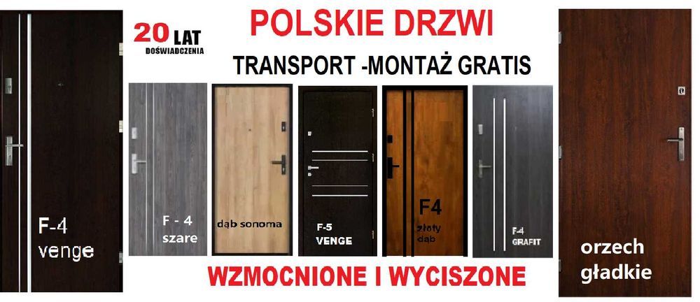 Drzwi wejściowe ZEWNĘTRZNE z montażem do mieszkania w bloku ,domu