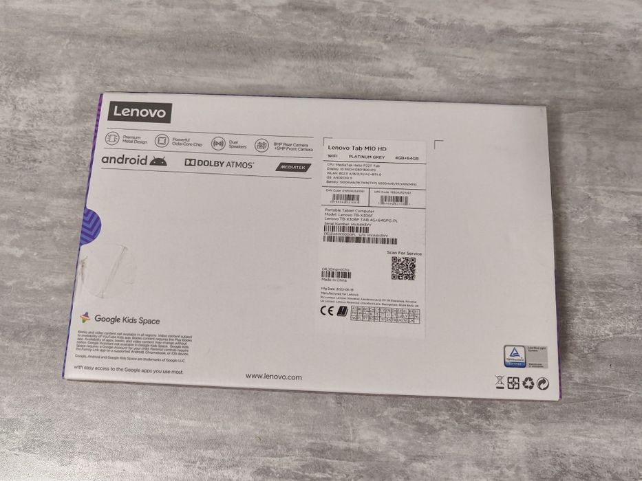 Планшет Lenovo Tab M10 HD TB-X306F