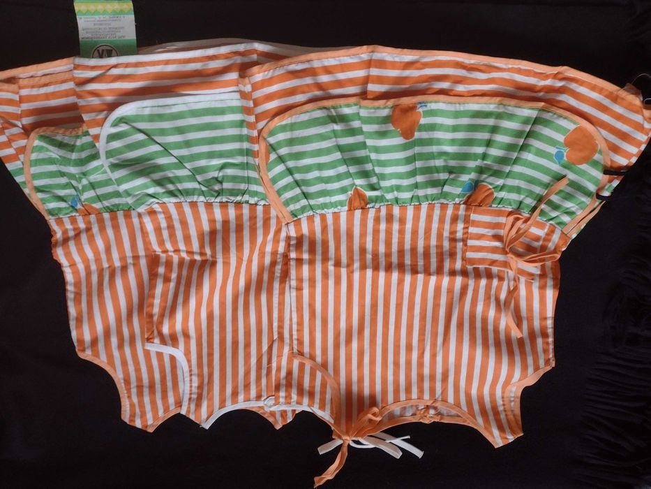 sukienki - fartuszki 3 sztuki 100% bawełna kolorowe 92 cm.