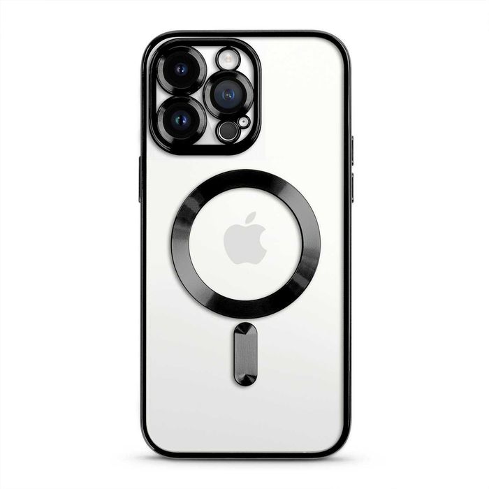 Etui Silikonowe Iphone 13/14/15Plus Pro Max Magsafe Magnetyczne Czarne