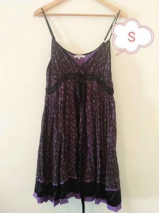 Vestido alças roxo tamanho S (busto 40cm)