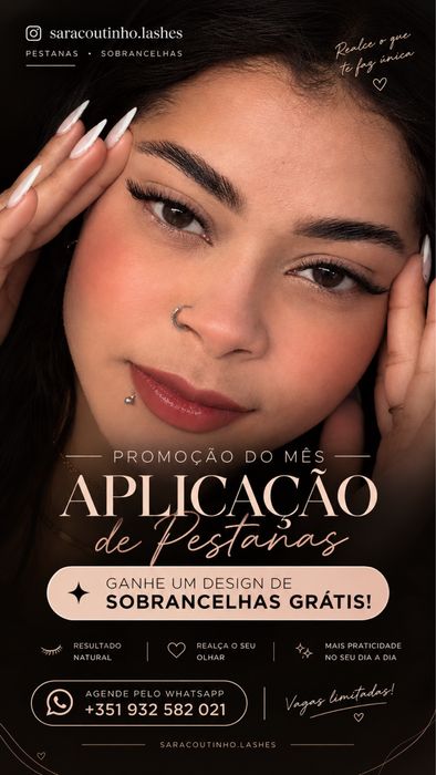 Aplicação de pestanas - Coimbra