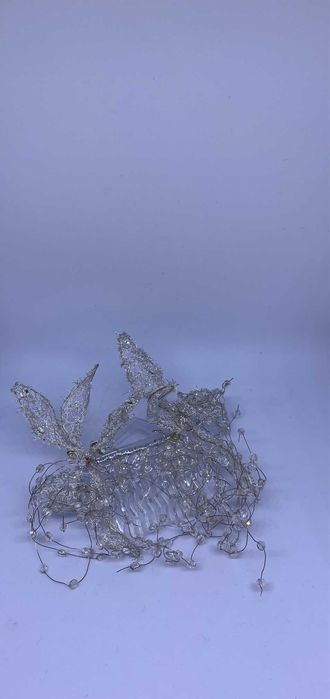 nowy bajkowy grzebyk ślub srebro mała ozdoba tanio okazja boho glam