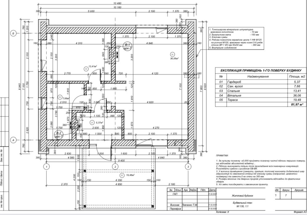 Креслення інтерʼєру, котеджу