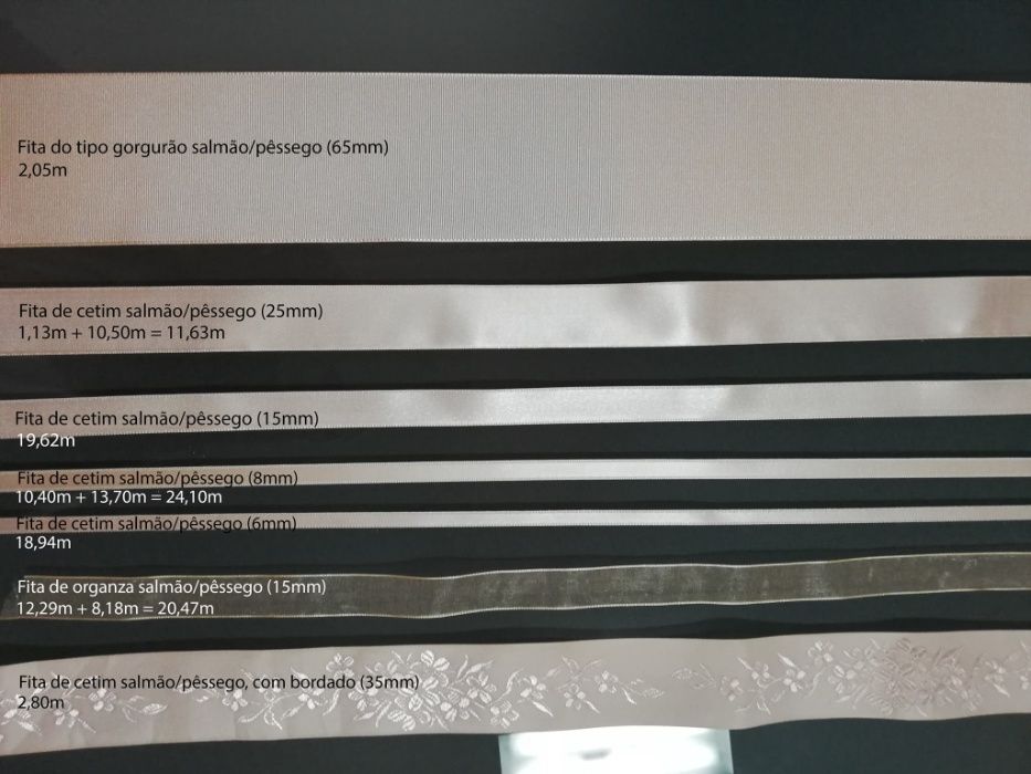 Fitas de vários tecidos para vários fins (NOVA TABELA DE PREÇOS)