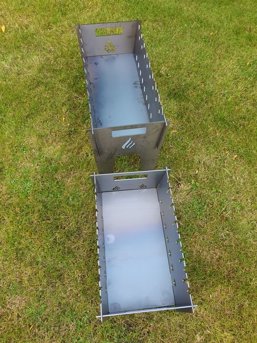 Grill mangal składany stal 3mm na 7 lub 9 szpikulców - Palenisko