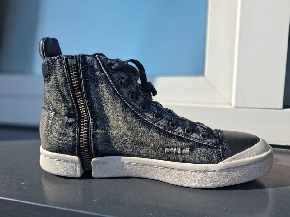 NOWE Oryginalne Trampki DIESEL Denim High-Top | Plomba LUISAVIAROMA | Box