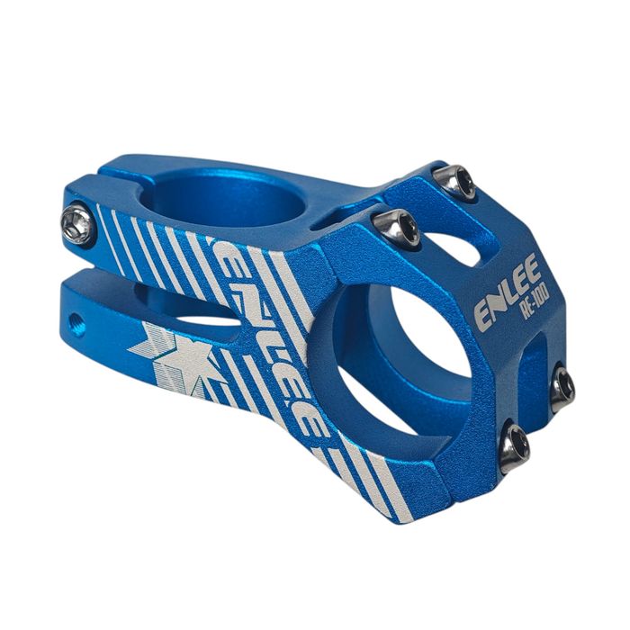 MOSTEK 45 MM ENLEE wspornik niebieski bordowy mtb gravel krótki 45mm