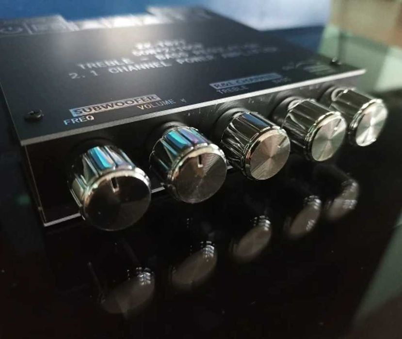 Усилитель звука 50W X 2 + 100W 2.1 канала (200W) авто стерео підсилювач 200W + аудио сабвуфер
