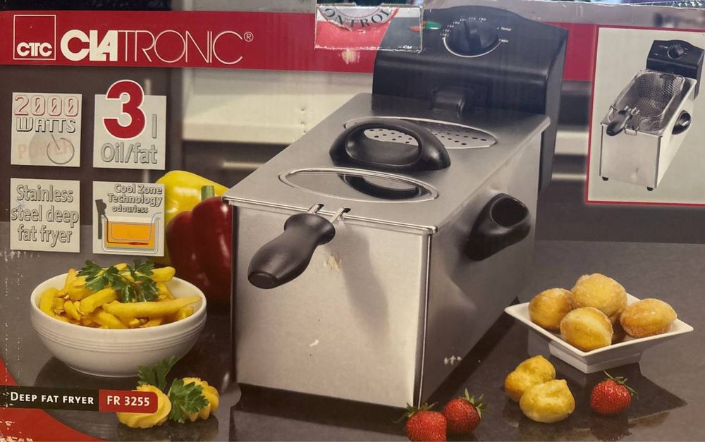 Фритюрниця Clatronic FR 3255 нова Зл 2000W нержавіюча сталь