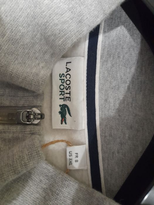 Мужская флисовая толстовка LACOSTE - Серая Идеал, 52-54