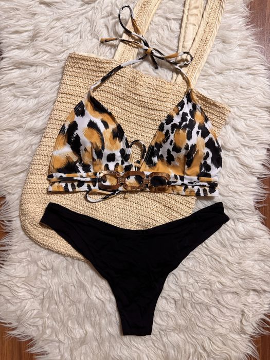 роздільний комьінований купальник з леопардовим  рр м