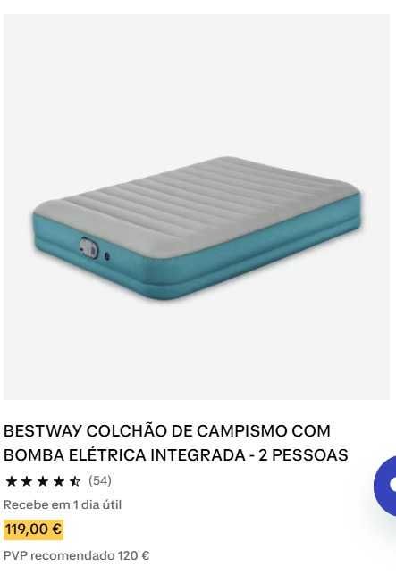 Material Campismo (Tenda, Sala, Frig., Colchão, Armario, Chão)