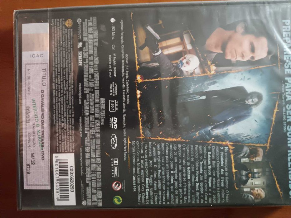 filme dvd original - o cavaleiro das trevas - selado