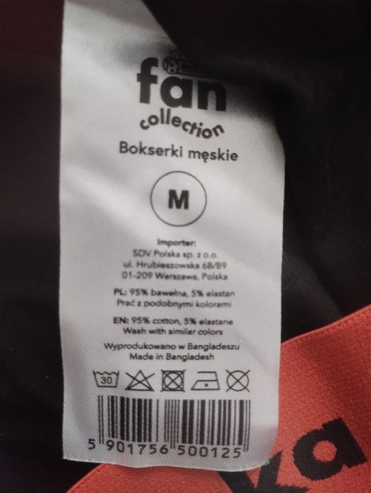 Bokserki męskie czarne M biedronka fan collection nowe