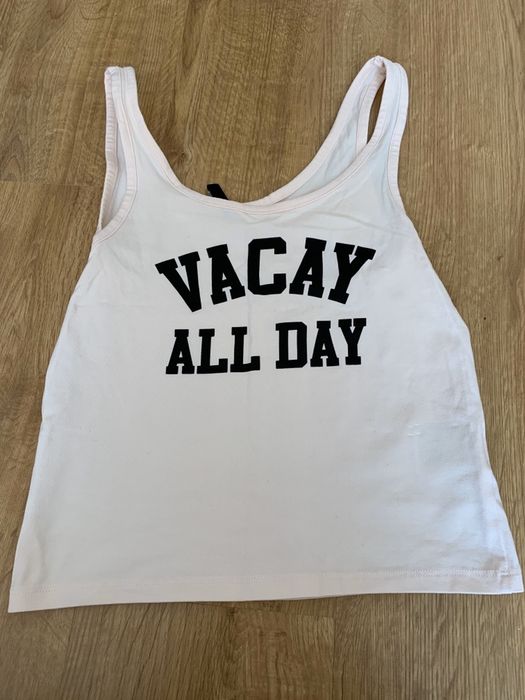 Bluzka na ramiączkach top H&m 36 S pudrowy róż różowa