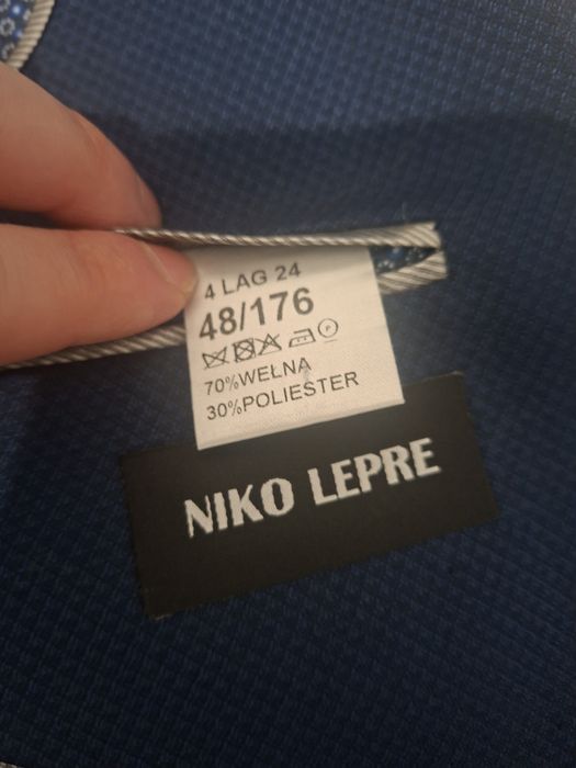 Granatowy Garnitur Niko Lepre M/L