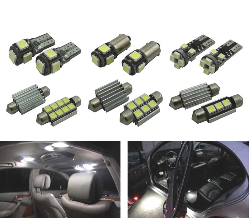 KIT COMPLETO DE 26 LÂMPADAS LED INTERIOR MERCEDES CLASE E W211 02-08