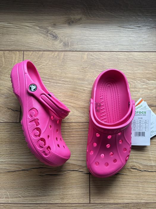 Crocs różowe klapki na lato