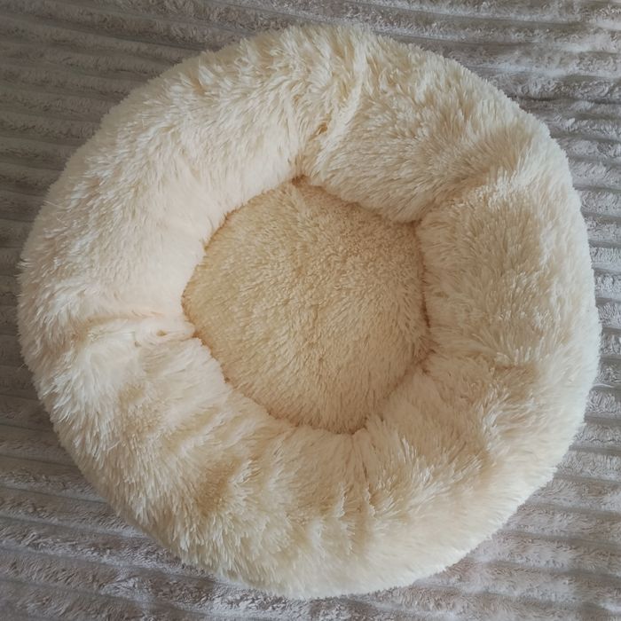 Лежанка для домашніх тварин собак та кішок штучне хутро 50 см