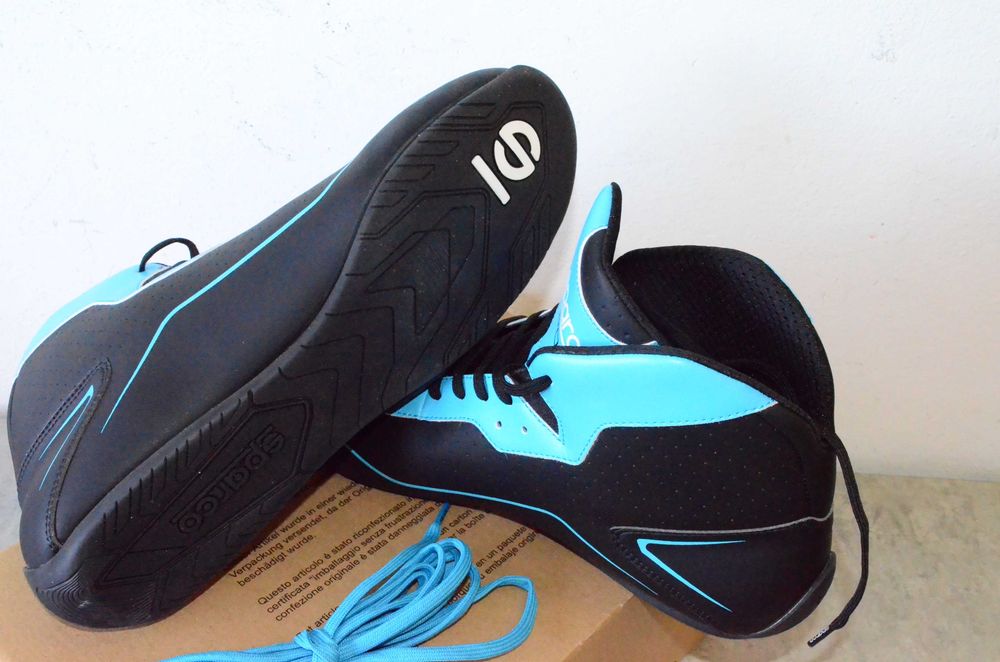 Buty rajdowe kartingowe Sparco K-Pole, kolor czarno-niebieski, rozmiar 46