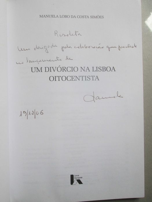 Um Divórcio na Lisboa Oitocentista, de Manuela Lobo Costa Simões