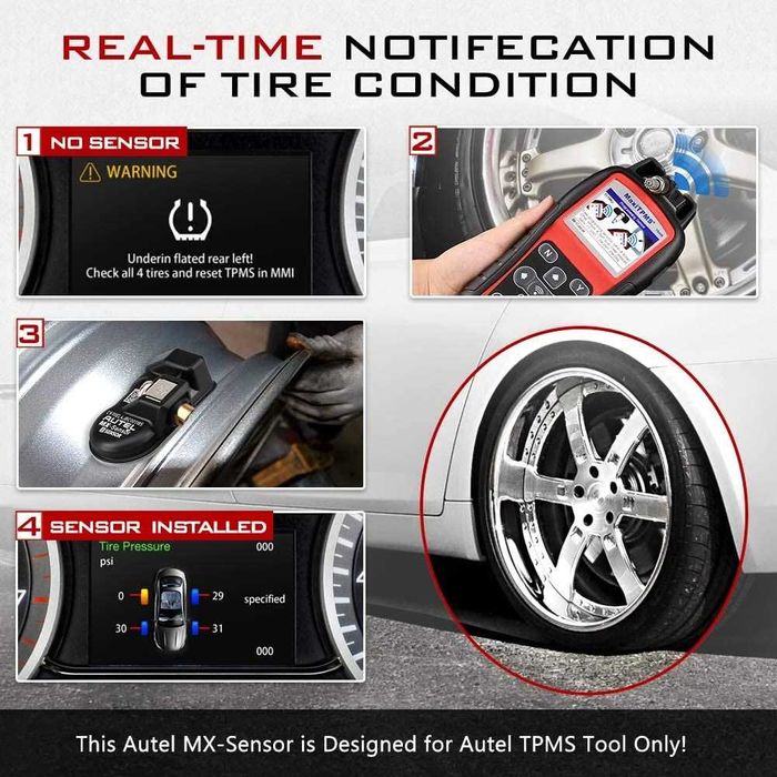 Autel Válvulas TPMS Borracha Autel RF-Sensor Máquinas Autel (NOVO)