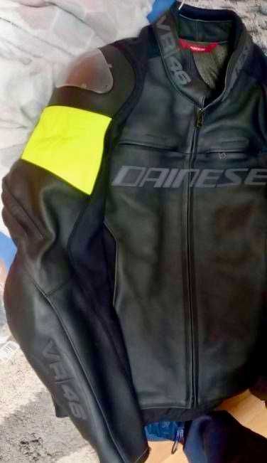 Casaco NOVO Dainese VR46 Pole Position em pele.33% Desconto. Tam 52