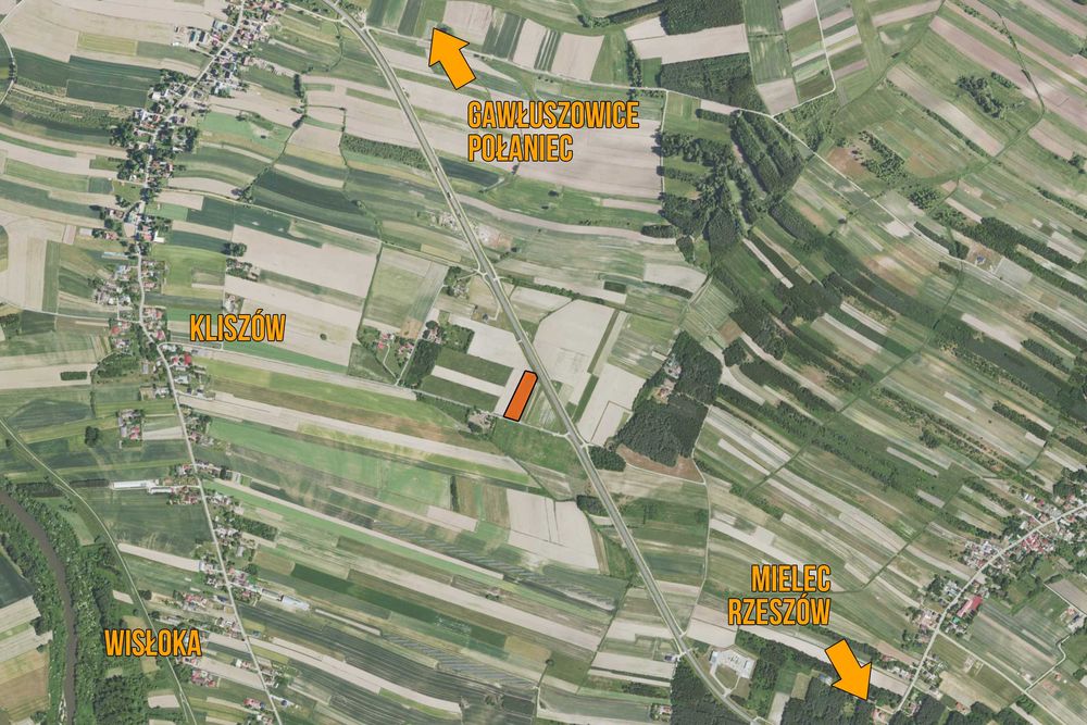 Atrakcyjna działka budowlana 55,64 ar, WZ na 4 domy, Kliszów k. Mielca